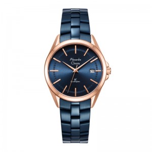 Alexandre Christie AC 8652 Rosegold Blue Lady LDBURBU